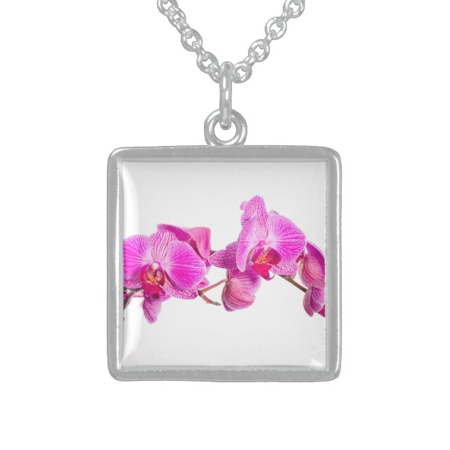 Orchid Sterling Silver Necklace (Front)