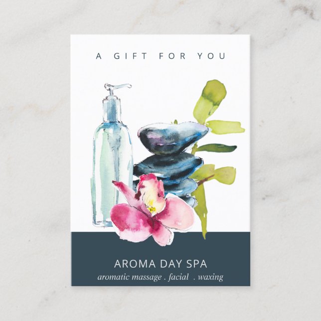ORCHID STONE SPA MASSAGE THERAPY GIFT CERTIFICATE (Front)