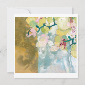 Orchid study oil painting card