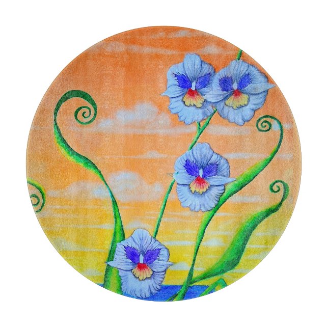 Orchid Sunset Cutting Board (Front)
