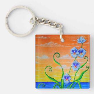 Orchid Sunset  Keychain