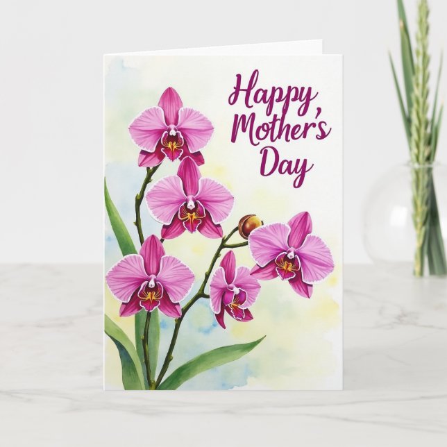 Orchid Sweet Mothers Day Card (Front)