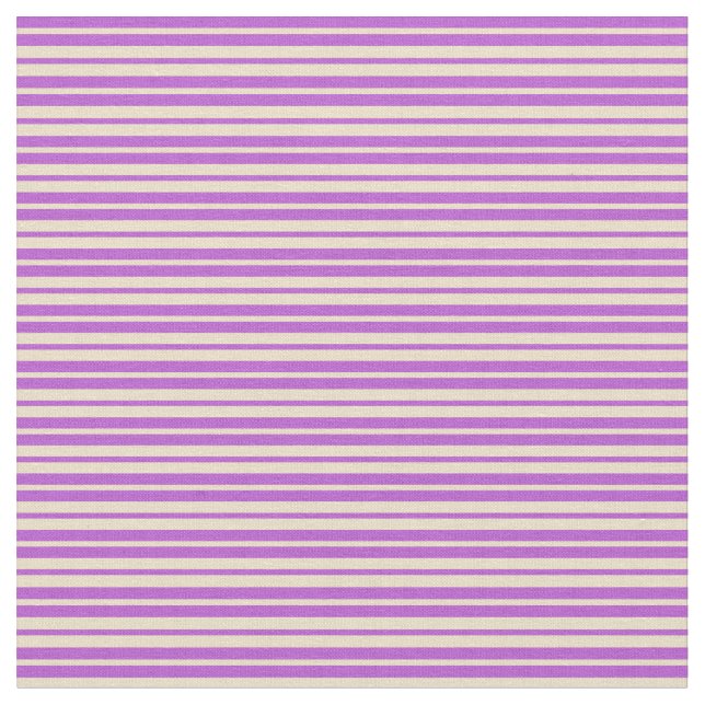 Orchid & Tan Stripes Pattern Fabric (Close Up)