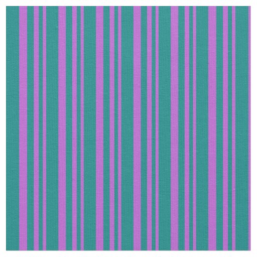 Orchid & Teal Stripes Pattern Fabric