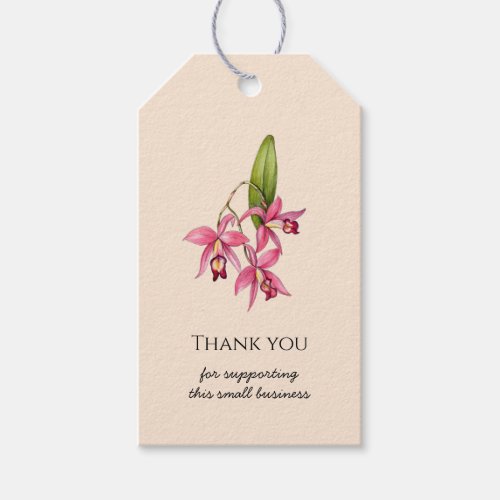 Orchid Thank you for supporting small business  Gift Tags