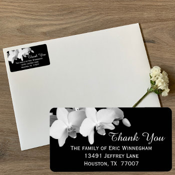 Orchid Thank You Label by sympathythankyou at Zazzle