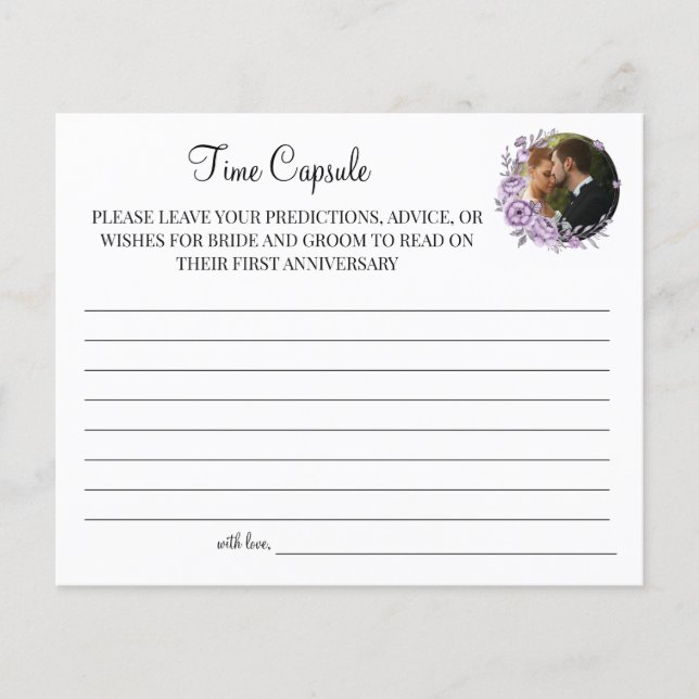 Orchid Time Capsule wedding anniversary card Flyer (Front)