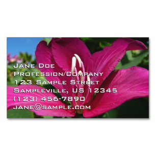Orchid Tree Blossom Tropical Floral Business Card Magnet