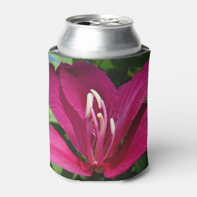 Orchid Tree Blossom Tropical Floral Can Cooler (Can Front)