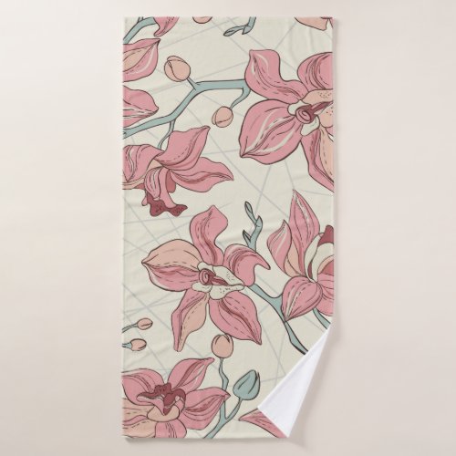Orchid Vintage Pattern Elegant Paper Bath Towel