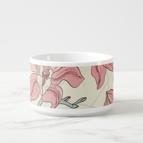 Orchid Vintage Pattern Elegant Paper Bowl