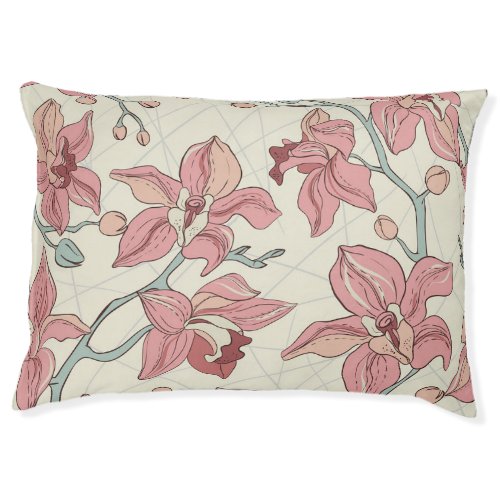 Orchid Vintage Pattern Elegant Paper Pet Bed
