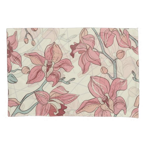 Orchid Vintage Pattern Elegant Paper Pillow Case