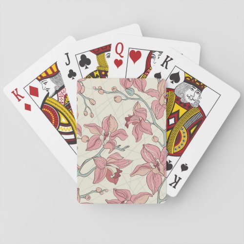 Orchid Vintage Pattern Elegant Paper Playing Cards