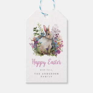 Orchid Watercolor Floral Easter Brunch Gift Tags