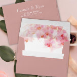 Orchid Watercolor Flower Floral Wedding Envelope<br><div class="desc">Orchid Watercolor Flower Floral Wedding envelope. Chic watercolor pink,  red and orange orchids. The outside is terracotta color with the return address.</div>