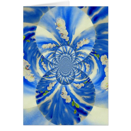 Orchid Watercolor painting breeze Clouds Mandala