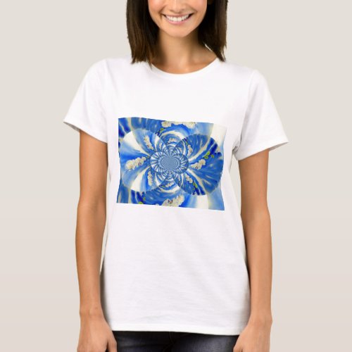 Orchid Watercolor painting breeze Clouds Mandala T_Shirt