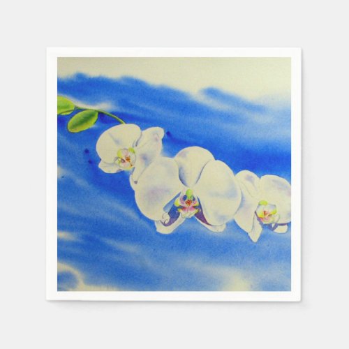 Orchid Watercolor painting breeze Clouds Paper Napkins
