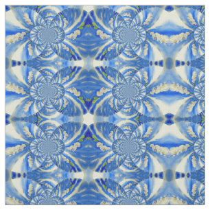 Orchid Watercolor painting, Clouds Mandala Fabric