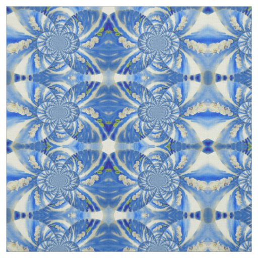 Orchid Watercolor painting, Clouds Mandala Fabric