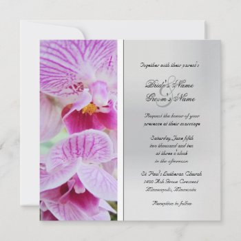 Orchid Wedding Invitation by Koobear at Zazzle