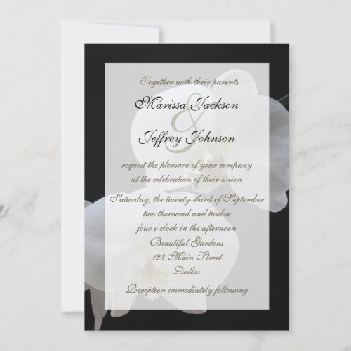 Orchid Wedding Invitation __ White Orchids