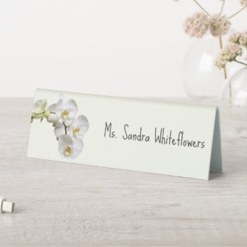 Orchid Wedding Place Card Seating With Name Table Tent Sign by sandpiperWedding at Zazzle