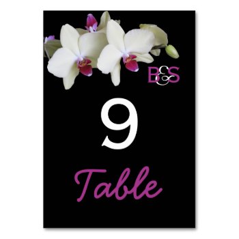 Orchid Wedding Table Numbers Cards by henishouseofpaper at Zazzle