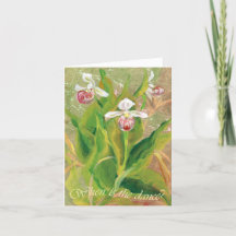Orchid When is the dance? Note Card