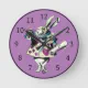 Orchid White Rabbit Decree Round Clock | Zazzle