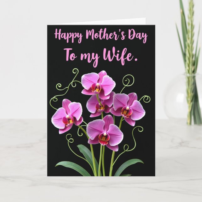 Orchid Wife Mothers Day Card (Front)