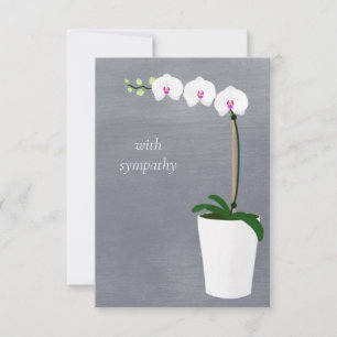 Orchid With sympathy Note Card