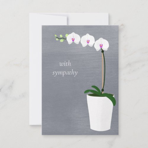 Orchid  With sympathy Note Card