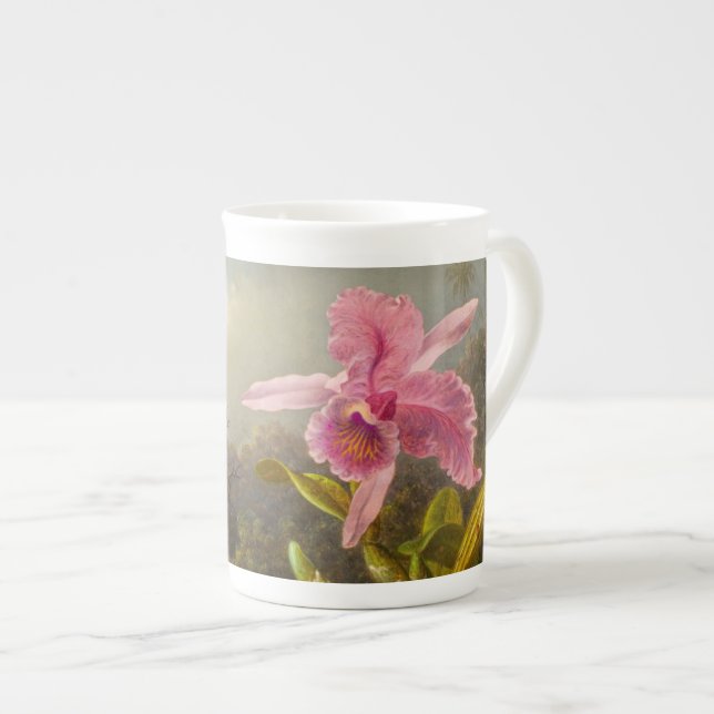 Orchid with Two Hummingbirds Heade Bone China Mug (Front Right)