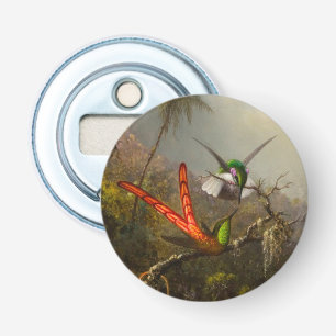 Orchid with Two Hummingbirds Heade Bottle Opener