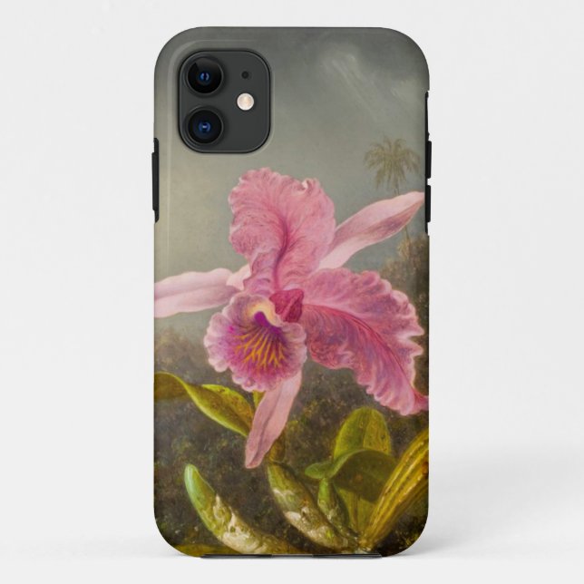Orchid with Two Hummingbirds Heade Case-Mate iPhone Case (Back)