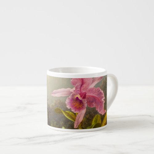 Orchid with Two Hummingbirds Heade Espresso Cup