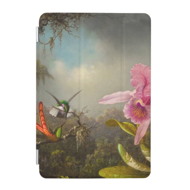 Orchid with Two Hummingbirds Heade iPad Mini Cover (Front)
