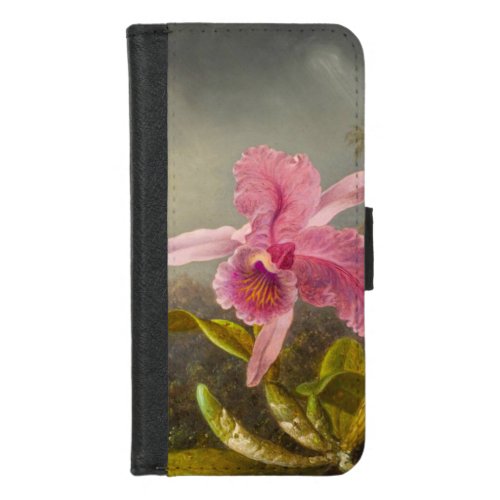Orchid with Two Hummingbirds Heade iPhone 87 Wallet Case