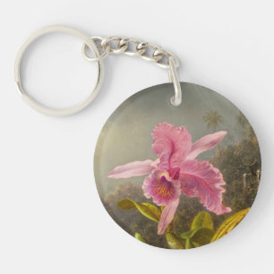 Orchid with Two Hummingbirds Heade Keychain