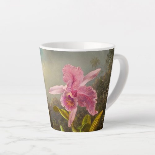 Orchid with Two Hummingbirds Heade Latte Mug