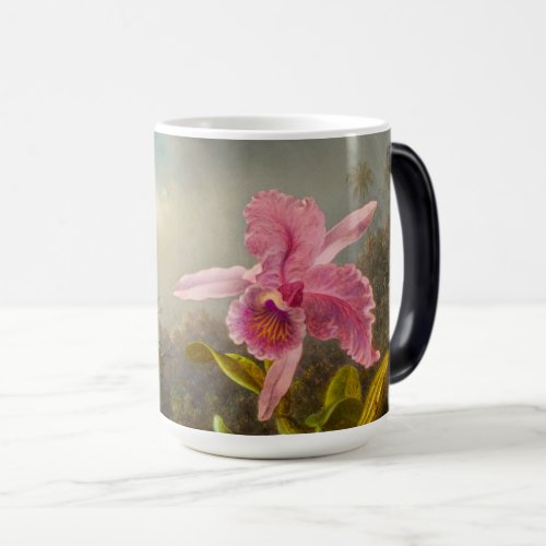 Orchid with Two Hummingbirds Heade Magic Mug