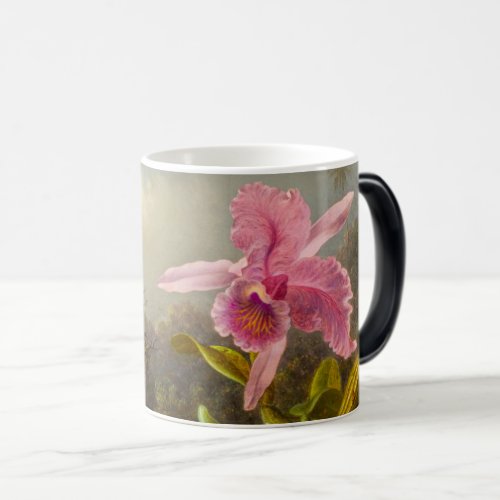 Orchid with Two Hummingbirds Heade Magic Mug