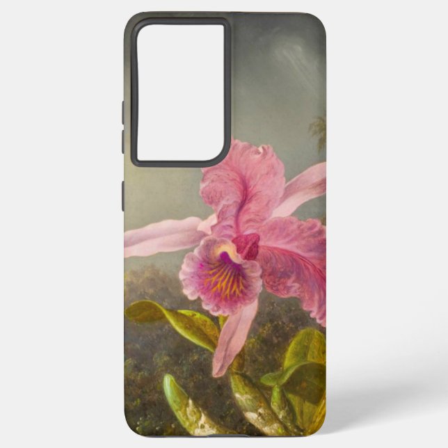 Orchid with Two Hummingbirds Heade Samsung Galaxy Case (Back)