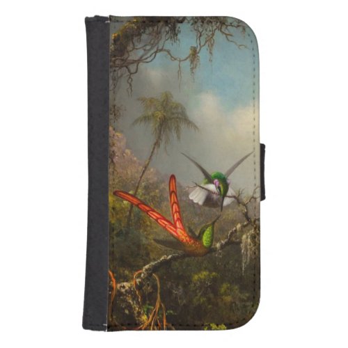Orchid with Two Hummingbirds Heade Galaxy S4 Wallet Case