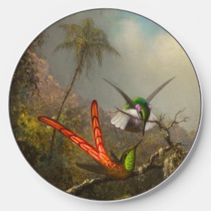 Orchid with Two Hummingbirds Heade Wireless Charger