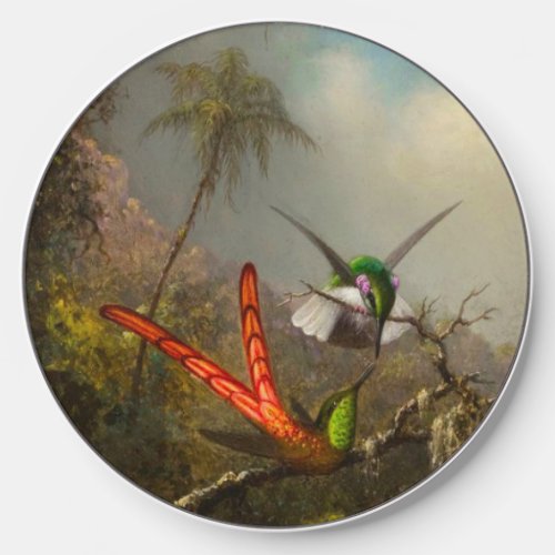 Orchid with Two Hummingbirds Heade Wireless Charger