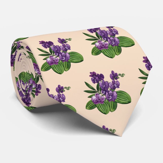 Orchideen Blumen orchids flowers Neck Tie (Rolled)