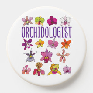 Orchidologist Orchid Lover Orchids Flower Garden PopSocket